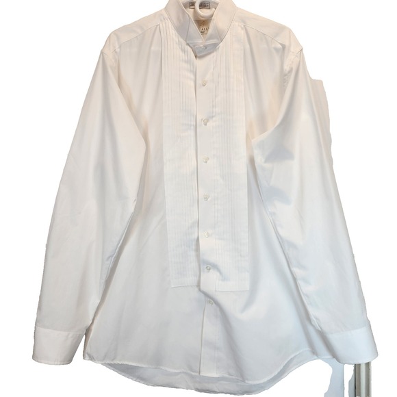 Neil Allyn Other - Neil Allyn Men`s Shirt Size L - 36/37 White Formal Tuxedo Pleated Front